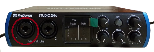 Studio 24c front, input 1