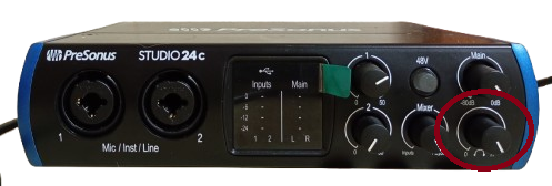 Headphone level knob